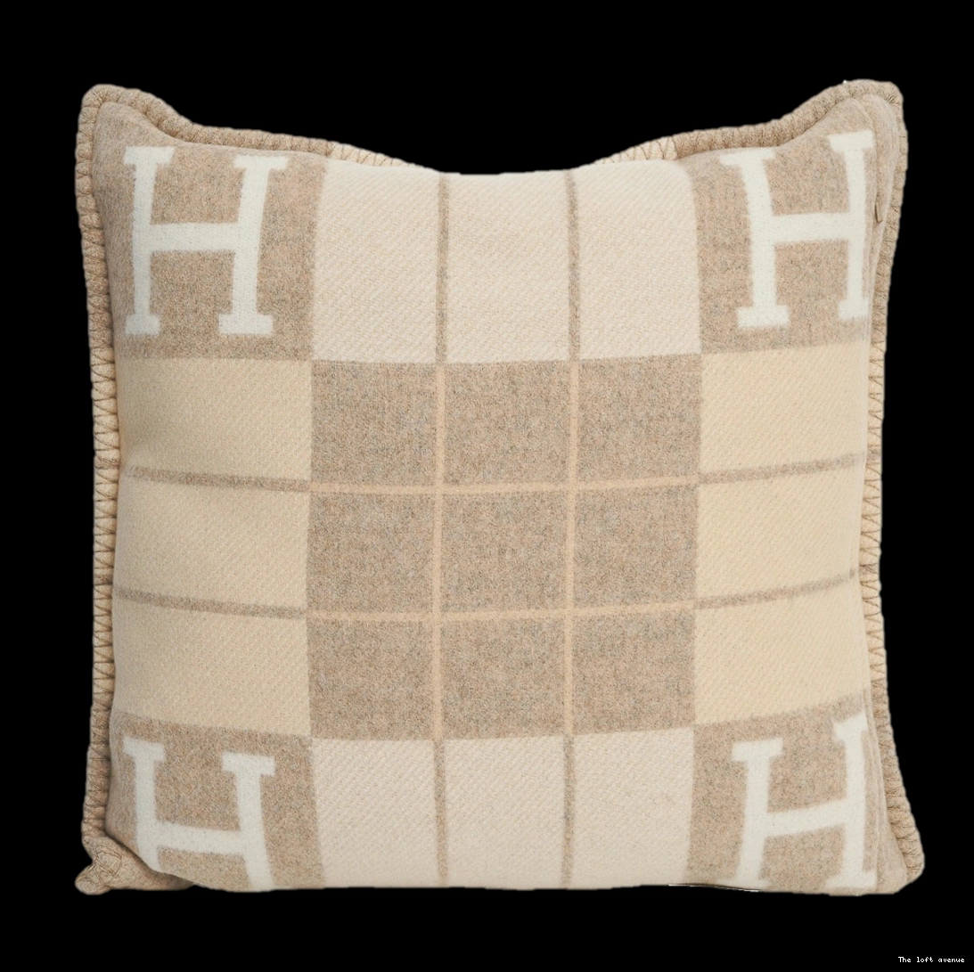 HERMES THROW PILLOW WOOL STRIPE 0802